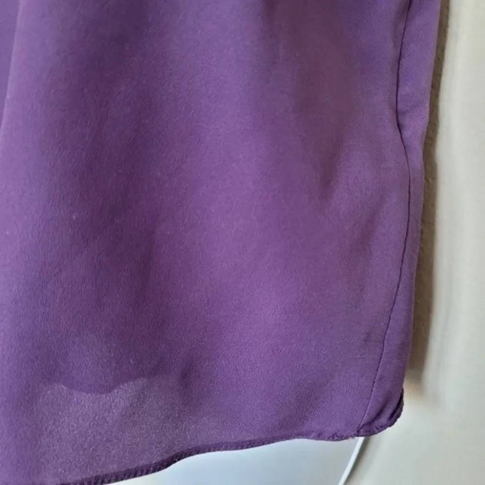 Sugarlips one-shoulder ruffled violet top size small